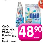 OMO Automatic Washing Powder-2kg/Liquid-750ml Each