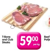 T-Bone and Club Steaks-Per Kg