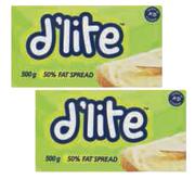 D'Lite Margarine Spread-500gm Each