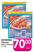 Enterprise Viennas(Red or Smoked)-2 x 1kg