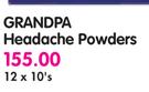 Grandpa Headache Powders-12x10's