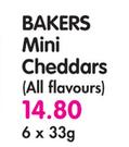 Bakers Mini Cheddars-6x33g