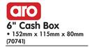 Aro 6" Cash Box-152mmx115mmx80mm Each