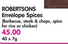 Robertsons Envelope Spices(Barbecue, Steak & Chops, Spice For Rice Or Chicken)-40x7g