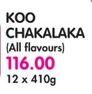 Koo Chakalaka(All Flavours)-12x410g