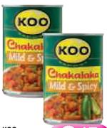 Koo Chakalaka(All Flavours)-12x410g