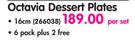 Octavia Dessert Plates-Per Set