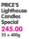 Price's Lighthouse Candles Special-25x400g