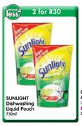 Sunlight Dishwashing Liquid Pouch-2x750ml