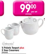 Polaris Teapot+2 Free Creamers-Per Set