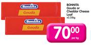 Bonnita Gouda or Cheddar Cheese Loaf-+/-2.25kg-Per Kg