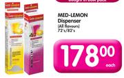 Med-Lemon Dispenser(All Flavours)-72's/82's-Each