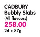 Cadbury Bubbly Slabs(All Flavours)-24x87g