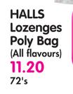Halls Lozenges Poly Bag(All Flavours)-72's