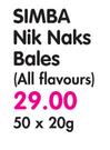 Simba Nik Naks Bales(All Flavours)-50x20g