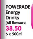 Powerade Energy Drinks(All Flavours)-6x500ml