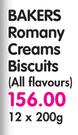 Bakers Romany Creams Biscuits(All Flavours)-12x200g