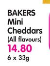 Bakers Mini Cheddars(All Flavours)-6x33g