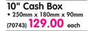 Aro 10" Cash Box-250x180x90mm Each