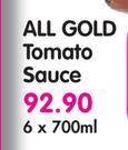 All Gold Tomato Sauce-6x700ml