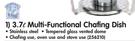 Multi-Functional Chafing Dish-3.7ltr Each