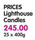 Prices Lighthouse-Candles-25x400g