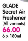 Glade Secret Air Freshener-6x180ml
