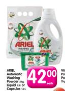 Ariel Automatic Washing Powder-2kg, Liquid-1.5ltr Or Capsules-14's Each