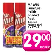 Mr Min Furniture Polish Banded Pack-2x275ml