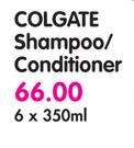 Colgate Shampoo/Conditioner-6x350ml