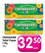 Twinsaver Toilet Paper 1 Ply-10's Each