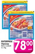 Enterprise Viennas(Red Or Smoked)-2X1kg Each