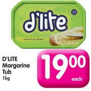 D'Lite Margarine Tub -1Kg