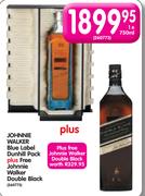 Johnnie Walker Blue Label Dunhill Pack Plus Free Johnnie Walker Double Black-750ML