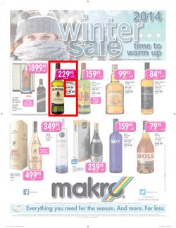 Makro : Liquor Catalogue Winter Sale ( 10 Jun - 16 Jun 2014 ), page 1