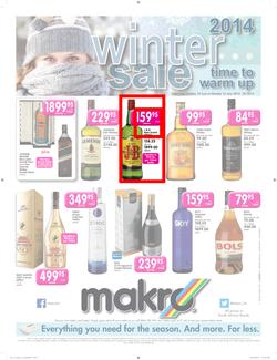 Makro : Liquor Catalogue Winter Sale ( 10 Jun - 16 Jun 2014 ), page 1