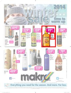 Makro : Liquor Catalogue Winter Sale ( 10 Jun - 16 Jun 2014 ), page 1