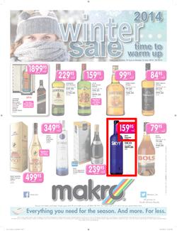Makro : Liquor Catalogue Winter Sale ( 10 Jun - 16 Jun 2014 ), page 1