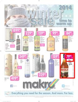Makro : Liquor Catalogue Winter Sale ( 10 Jun - 16 Jun 2014 ), page 1