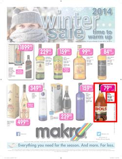 Makro : Liquor Catalogue Winter Sale ( 10 Jun - 16 Jun 2014 ), page 1