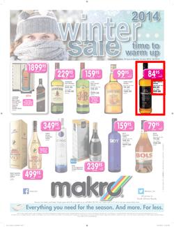 Makro : Liquor Catalogue Winter Sale ( 10 Jun - 16 Jun 2014 ), page 1