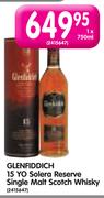 Glenfiddich 15 YO Solera Reserve Single Malt scotch Whisky-750ML