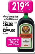 Jagermeister Herbal Liqueur-1L