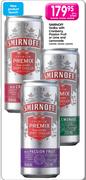 Smirnoff Vodka With Cranberry,Passion Fruit Or Lime And Lemonade-24x275ml
