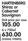 Hartenberg Shiraz Or Cabernet Sauvignon-6x750ML