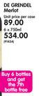 De Grendel Merlot-6x750ML