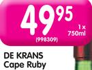 De Krans Cape Ruby-750ML