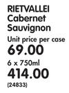 Rietvallei cabernet Sauvignon-6x750ML