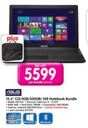 Asus 15.6" Ci3/4GB/500GB/W8 Notebook Bundle X551CA-Per Bundle