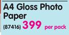 Canon A4 Gloss Photo Paper-Per Pack